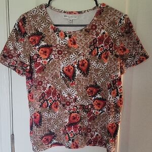 Rebecca Malone Cream and Red Short Sleeve T-Shirt